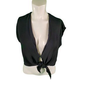 Alice + Olivia Black Crop Top M